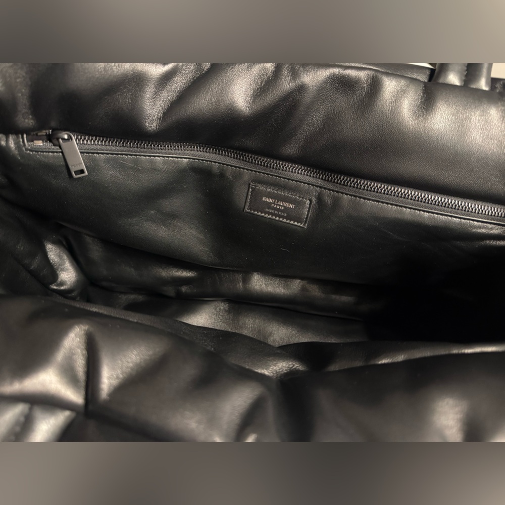 Saint Laurent Black Quilted Leather Tote Bag - Picture 5 of 10